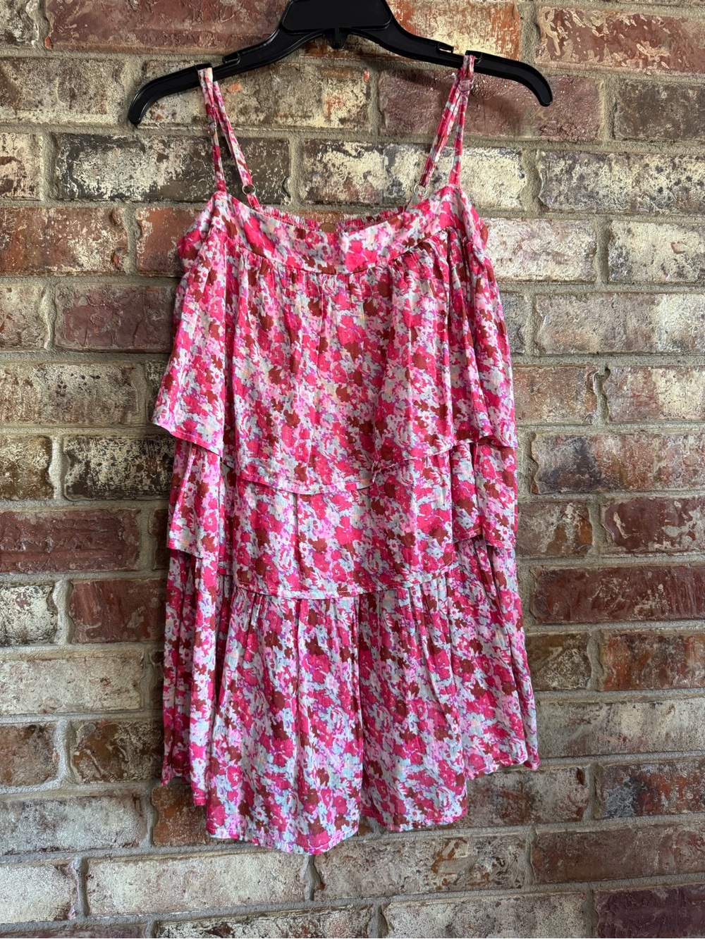 NWT One Talia Tiered Tunic mini dress - Pink Floral